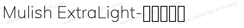 Mulish ExtraLight字体转换